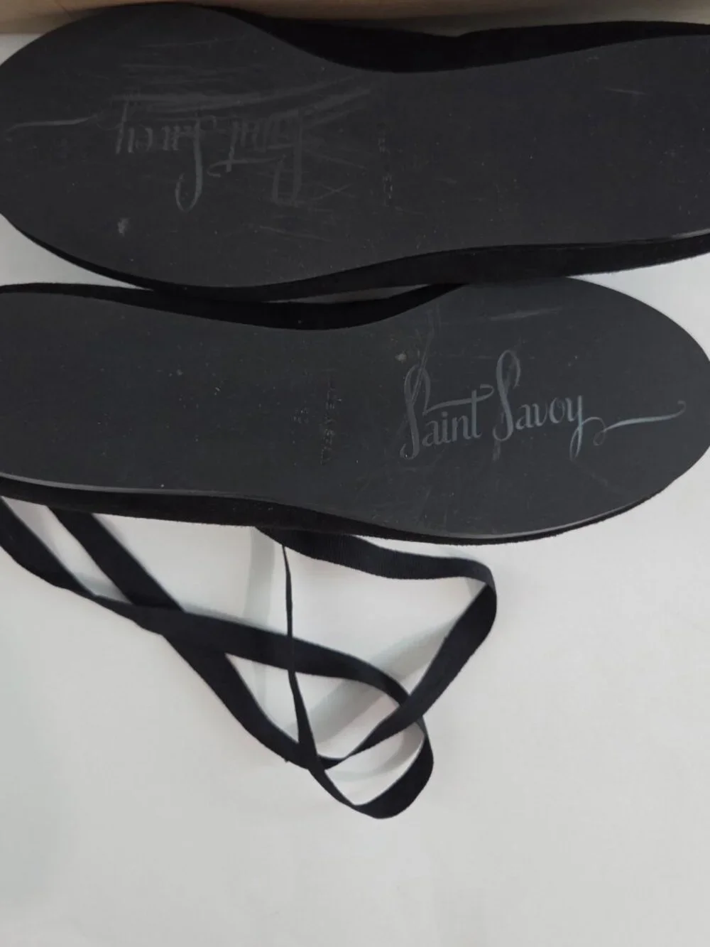 Saint Savoy RIBBON BALLERINA In Raven Black, Shirinatra,SOLDOUT Sz 39/US 8,Suede - Picture 6 of 8